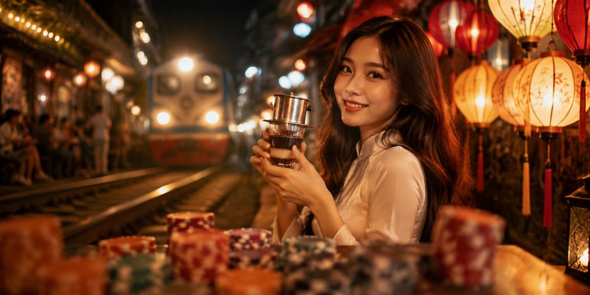 Người chơi tại Hà Nội nhâm nhi cà phê và đăng ký nhận ưu đãi VIP trên điện thoại